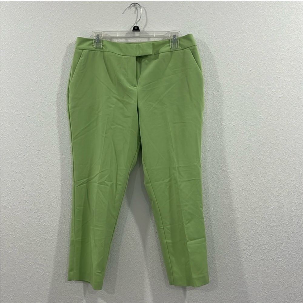 EUC 10P Worthington lime green ankle slacks with pockets